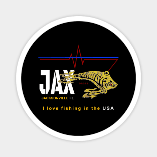 Jacksonville FL.,JAX Beach, I love fishing in the USA Magnet